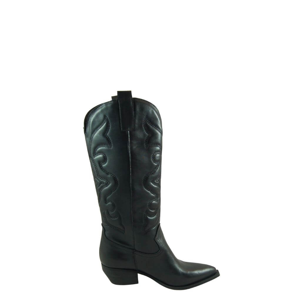 Aria shoes elena 22 texano donna nero con ricami - a/i 2023
