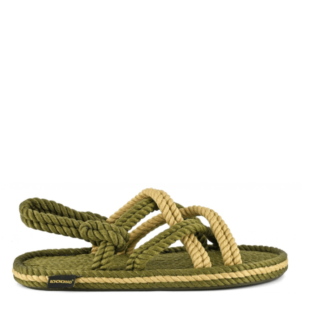 Bohonomad bodrum sandals donna corda beige/verde bo.002/khbe- p/e 2023