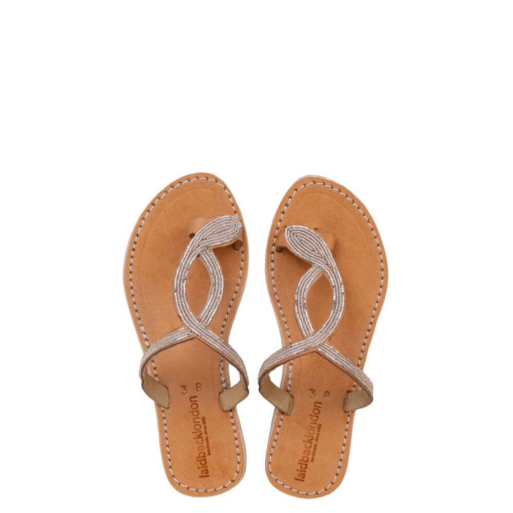 Laidbacklondon YOKA sandalo ciabatta infradito donna glitter-p/e 2024