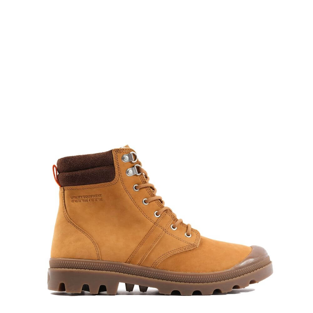 Palladium pallabrousse tronchetto uomo allacciato marrone - a/i 2023
