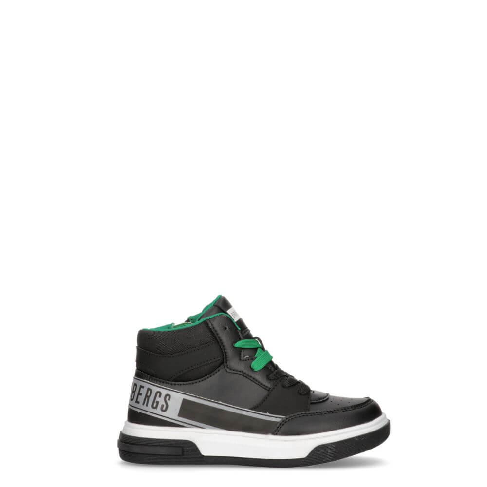 Bikkembergs Joseph sneaker alta bambino nera/verde - a/i 2023