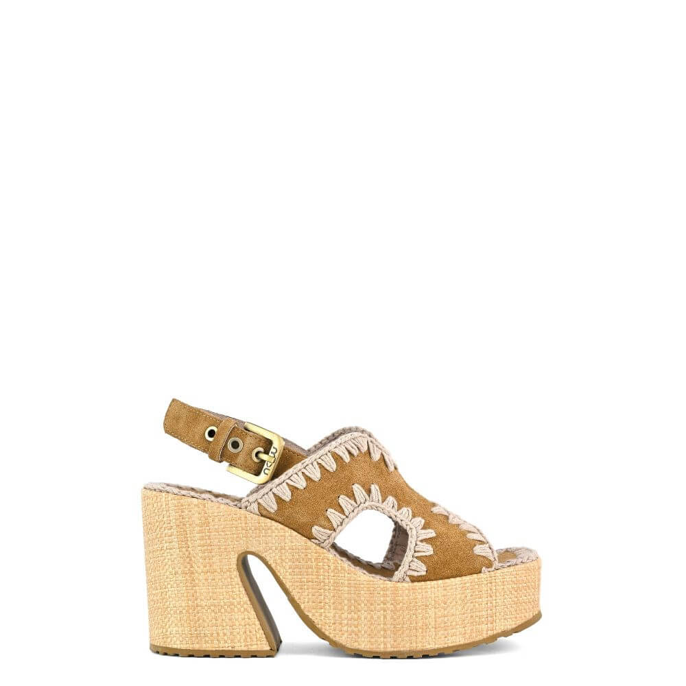 Mou sandalo tacco cuoio donna SW721002A-p/e 2025
