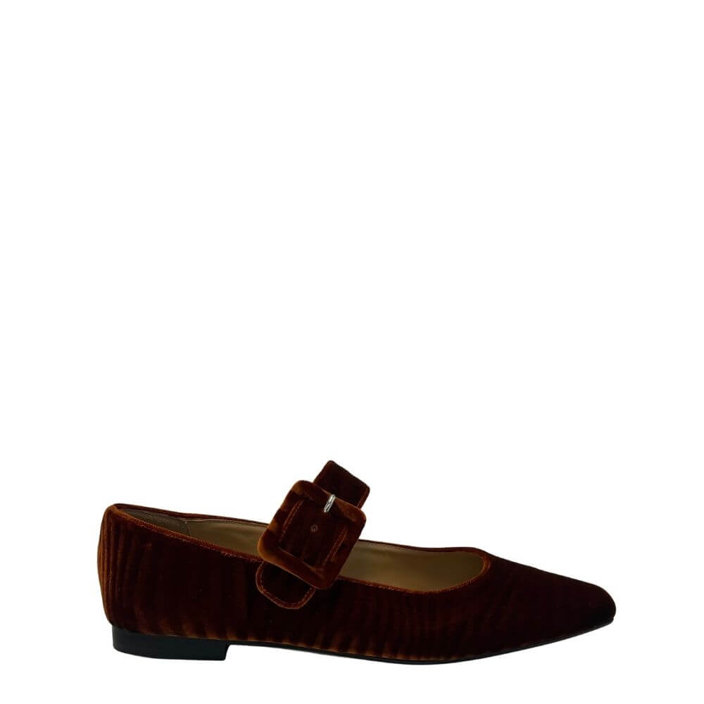 Prosperine ballerina donna velluto cuoio - a/i 2023