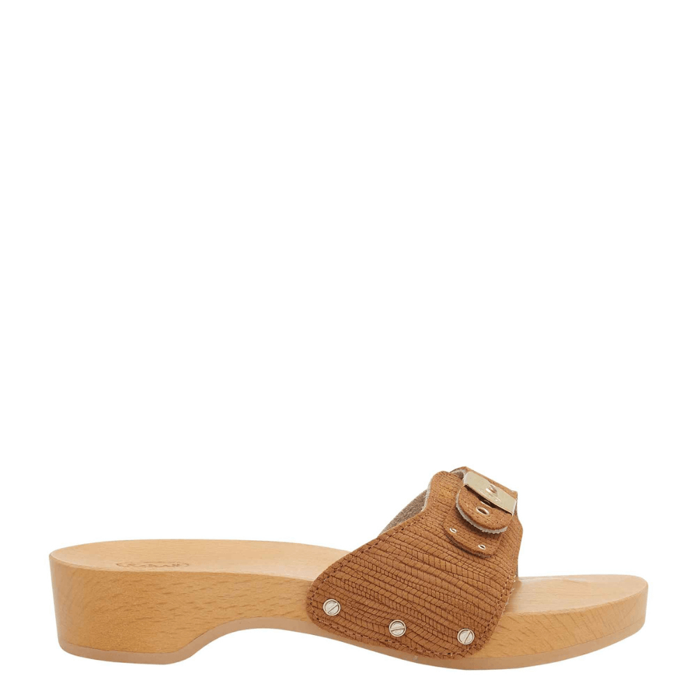 School pescura heel ciabatta donna zoccolo marrone - p/e 2023