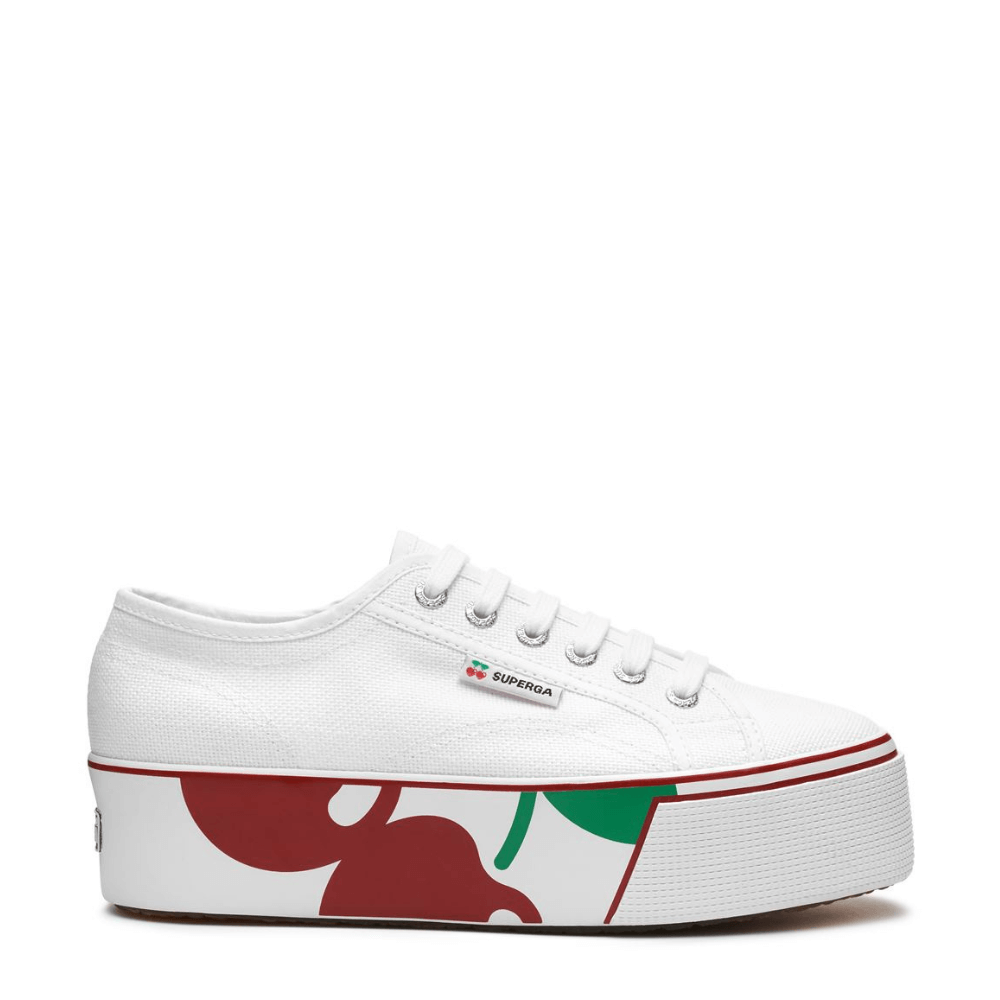 Superga 2790 cherry sole S3138t TW sneaker bianca donna platform- p/e 2023