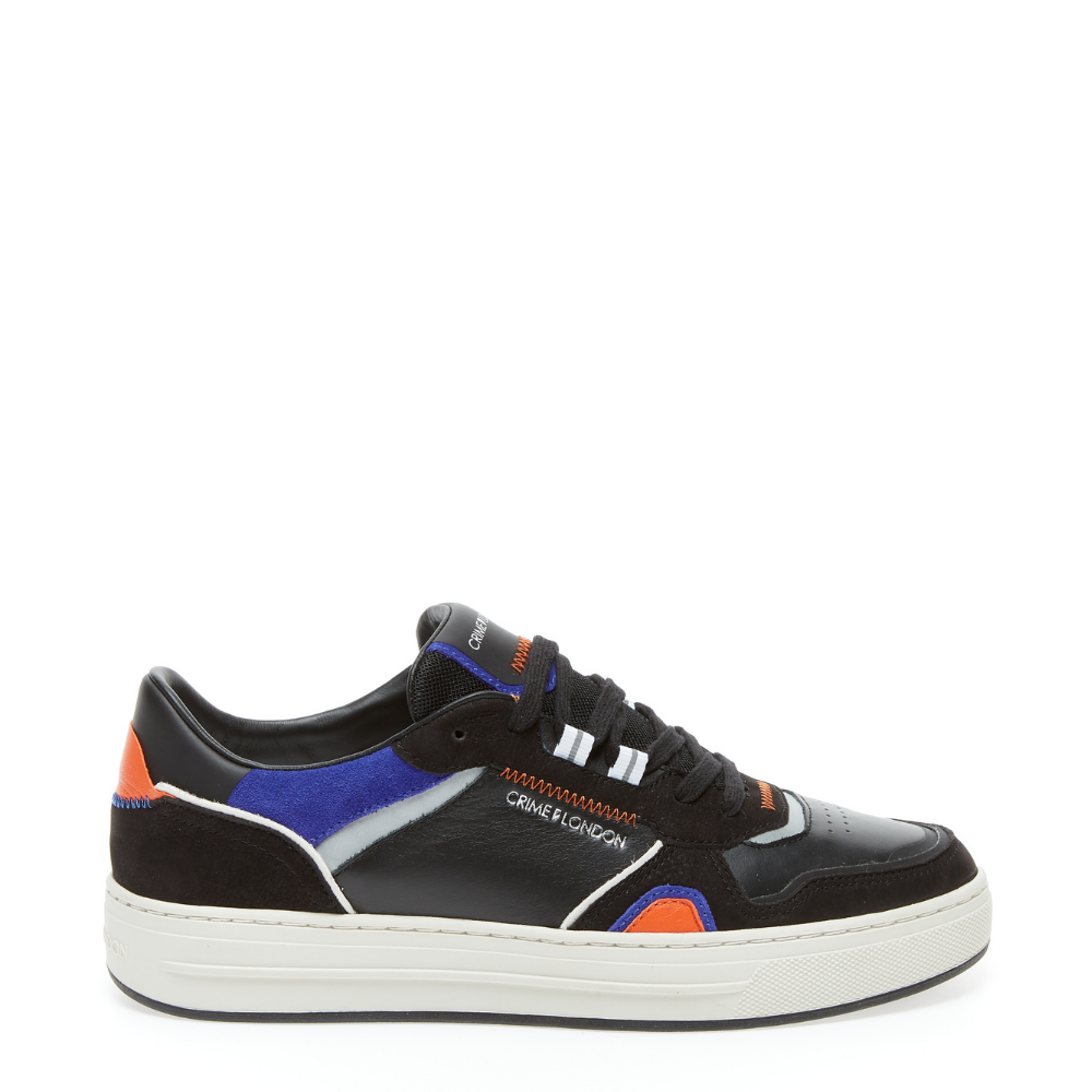 Crime London low sneaker uomo top off court black