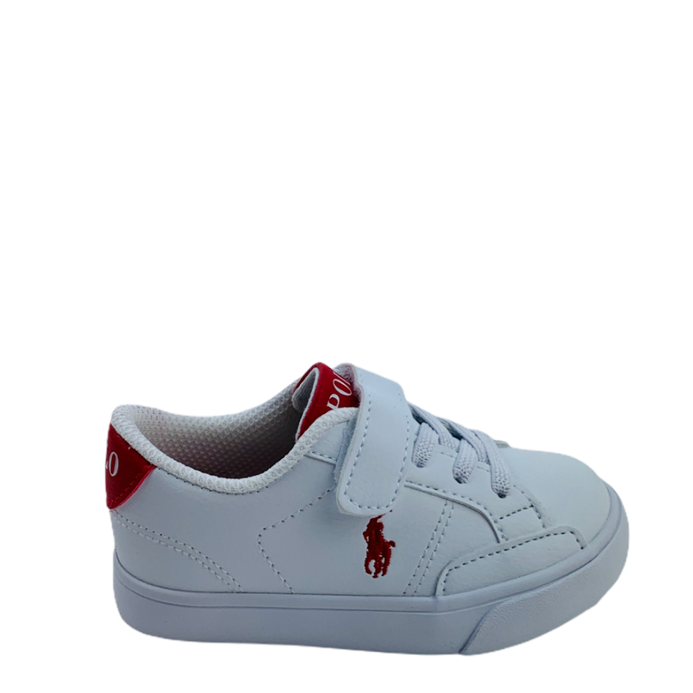Ralph Lauren Theron IV ps sneaker bianca rossa bambino