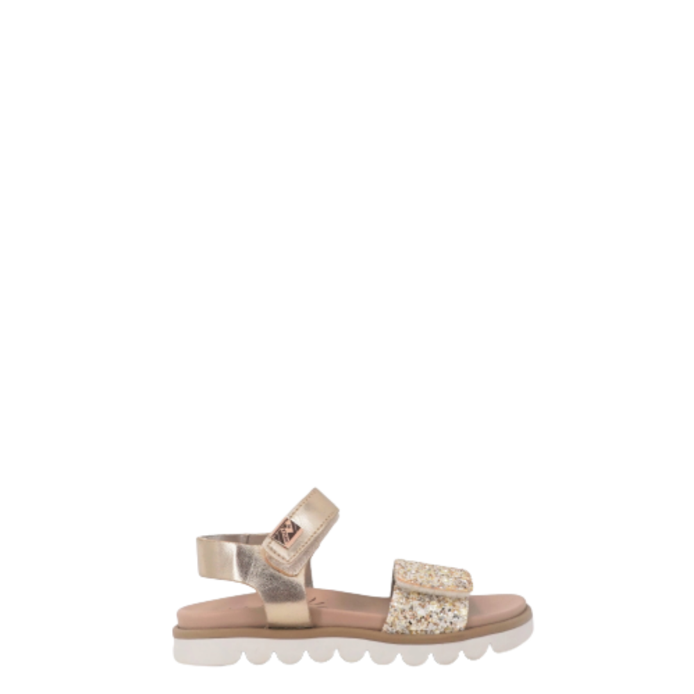 Sho.e.b.76 sandalo glitter bambina oro
