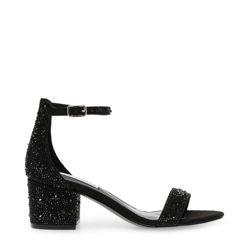Steve Madden Irenee-g-sandalo donna nero glitter black stone