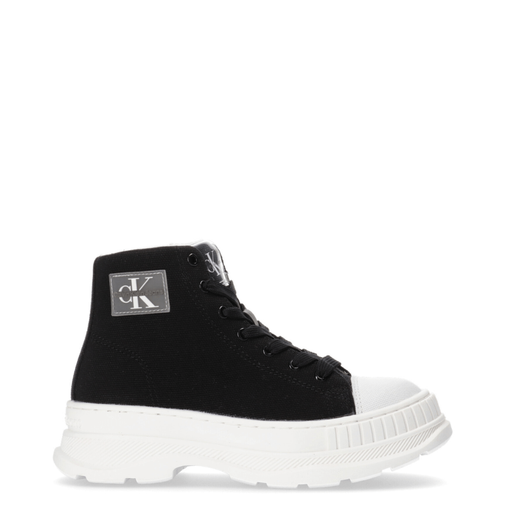 Calvin Klein tronchetto bambino tessuto allacciato nero - p/e 2023
