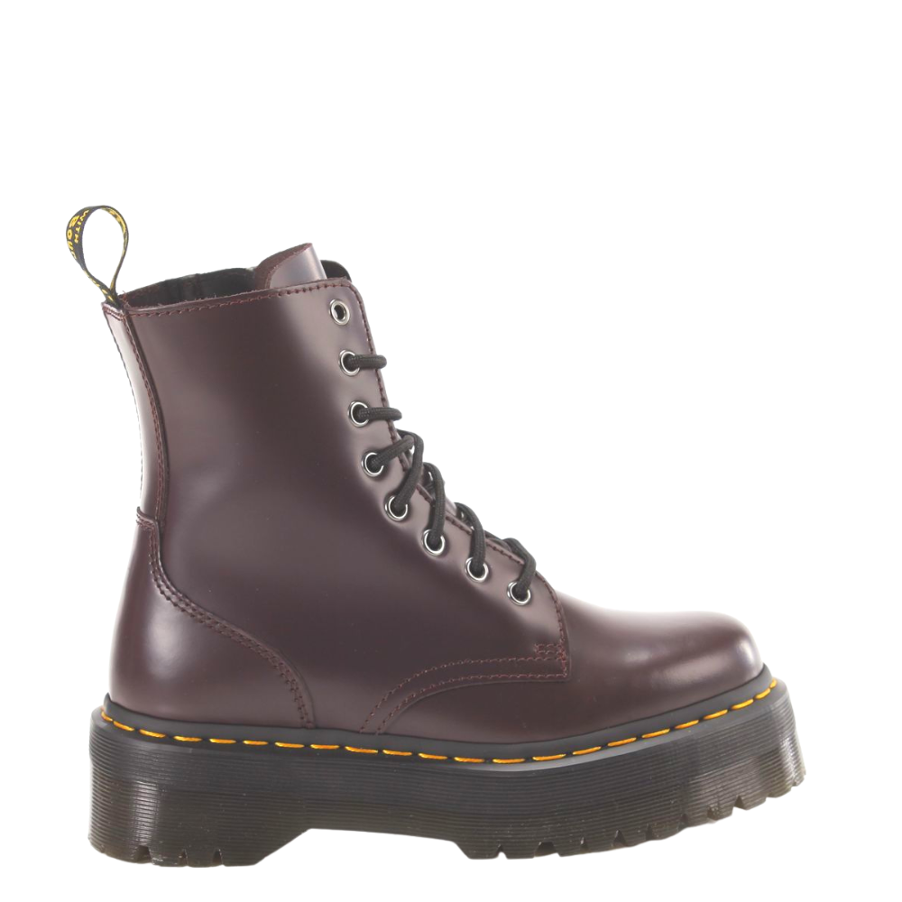 Dr. Martens Jadon burgundy anfibio bordeau allacciato platform donna polished smooth 27311626 - Collezione 2022