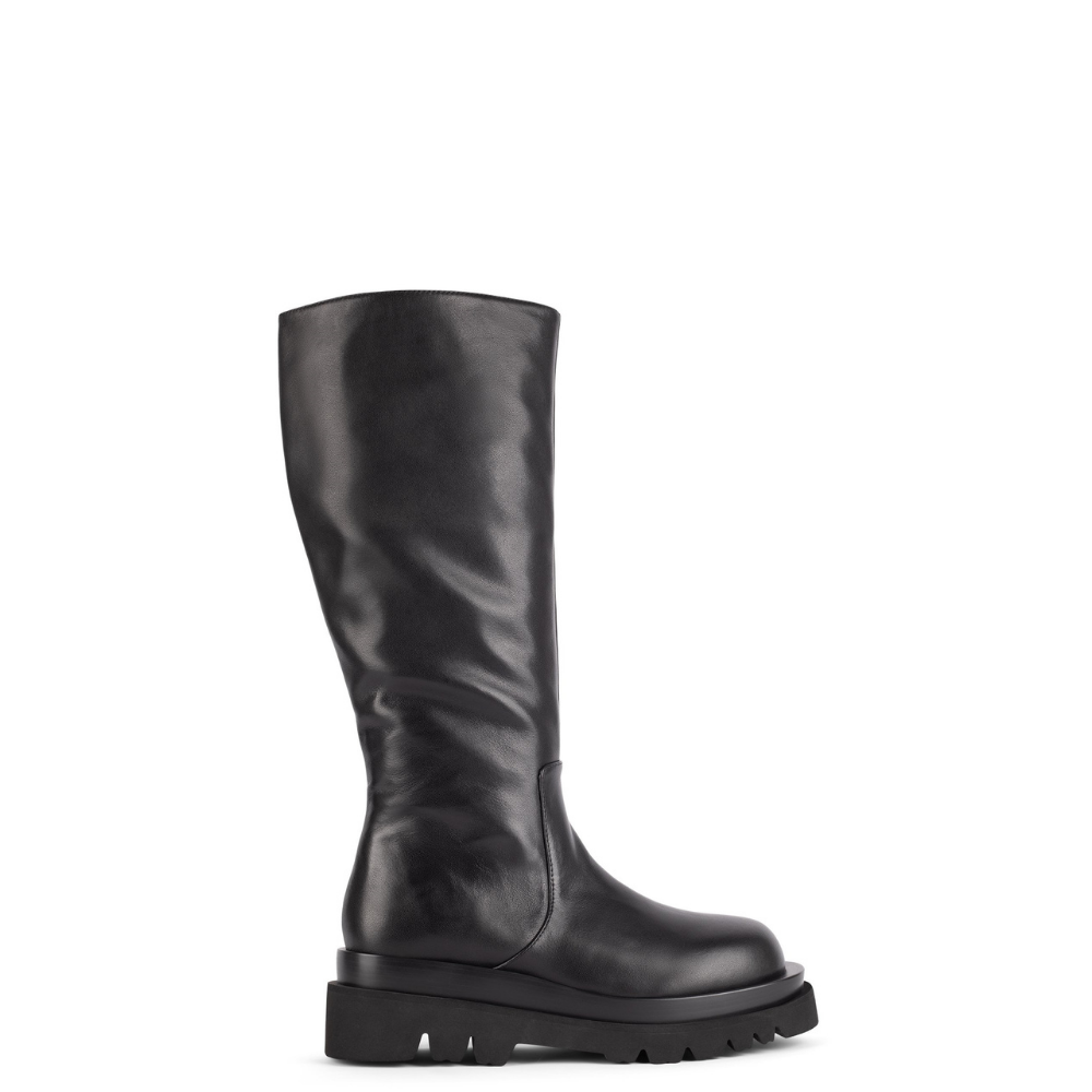 Jeffrey Campbell tanked kh black cow stivale donna nero