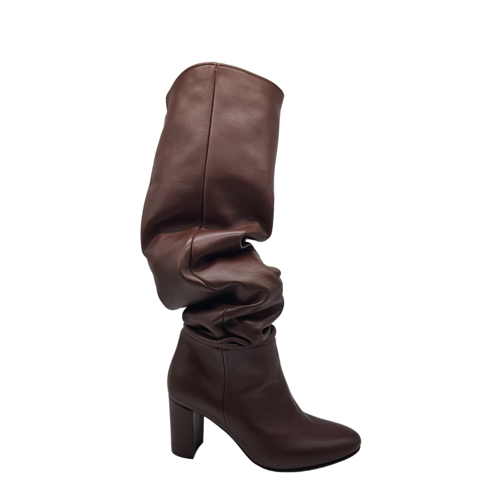 L'arianna st1591 piuma moro stivale alto  coscia donna marrone -collezione 2022