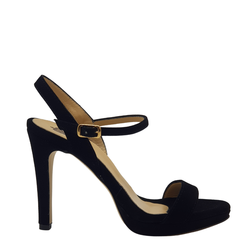 L'arianna sandalo donna nero  tacco spillo ds7054
