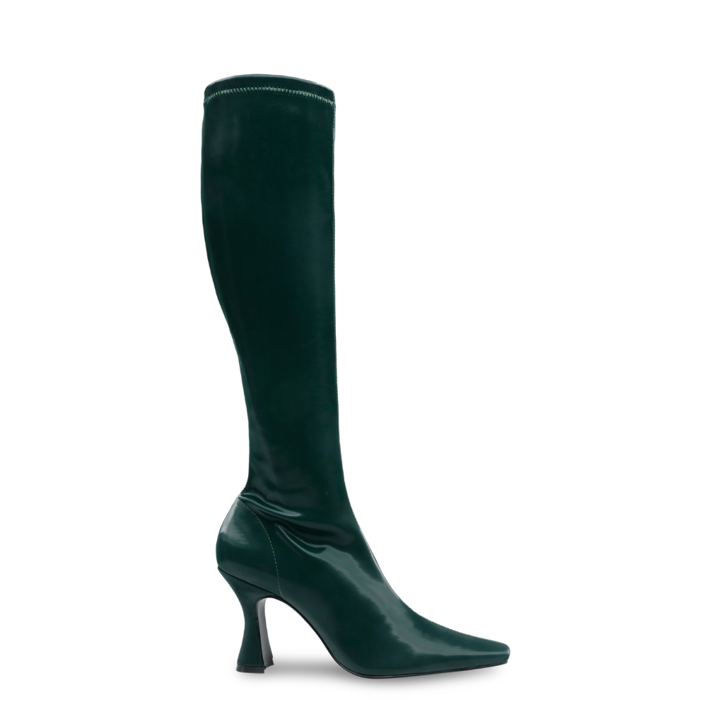 Steve Madden Savvy dark green stivale donna punta elasticizzato verde - Collezione 2022