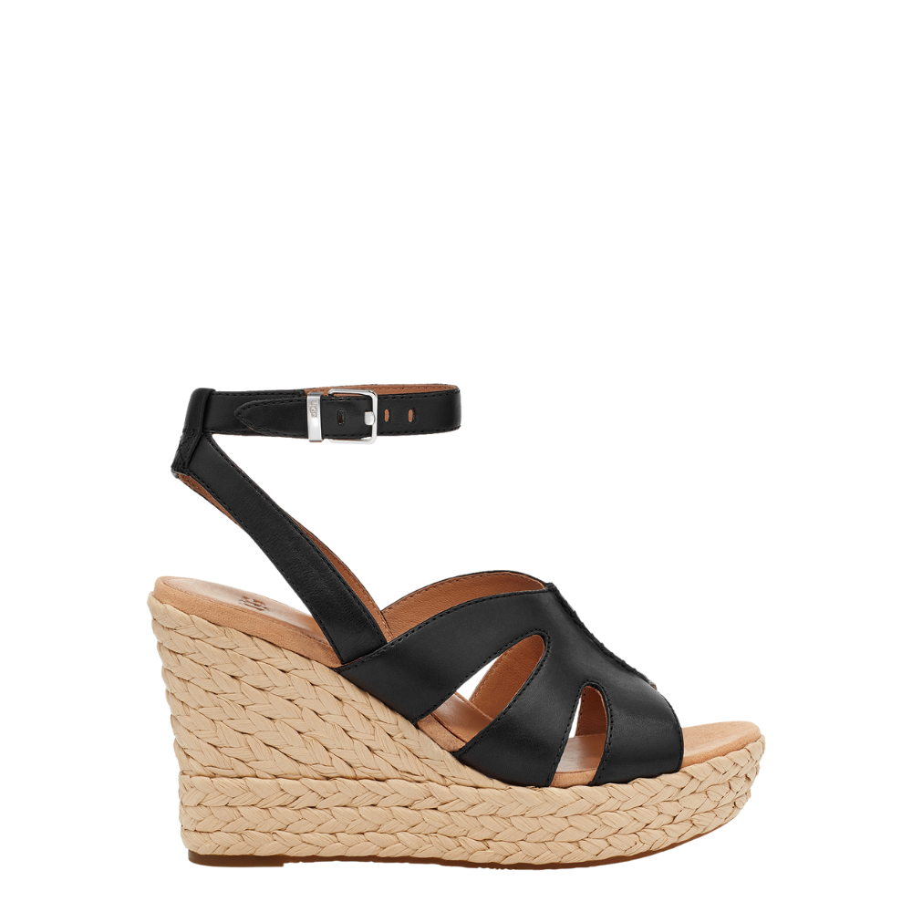 Ugg w careena sandalo donna zeppa nero
