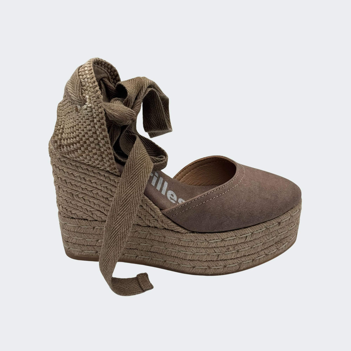 Espadrilles ARAD  pique sandalo donna zeppa con lacci beige-p/e 2026