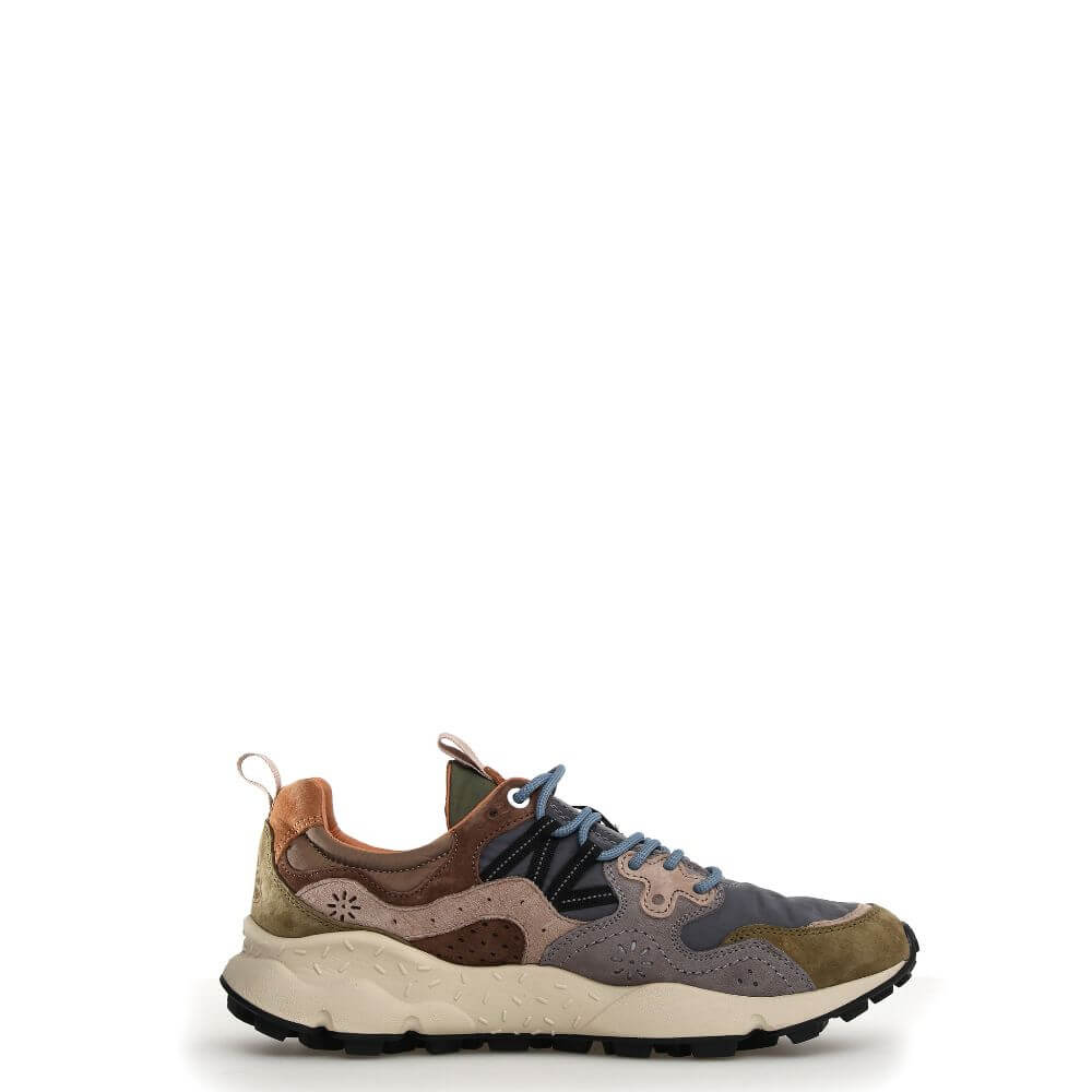 Flower Mountain yamano 3 sneakers uomo militare-grey-light brown-a/i 2024