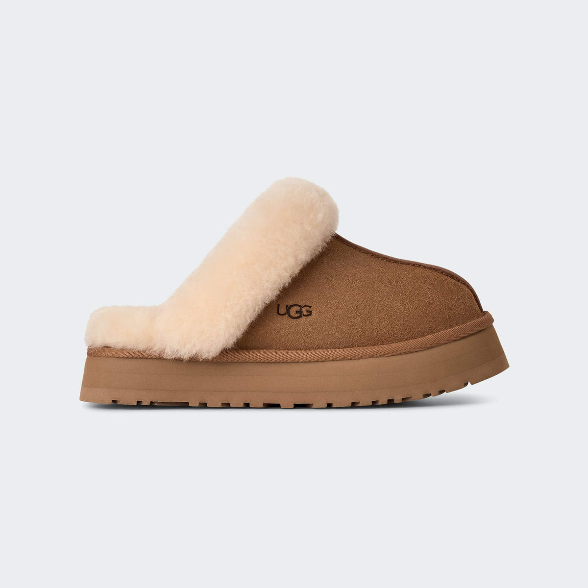 Ugg w disquette ciabatta donna  platform chestnut 1122550 - a/i 26