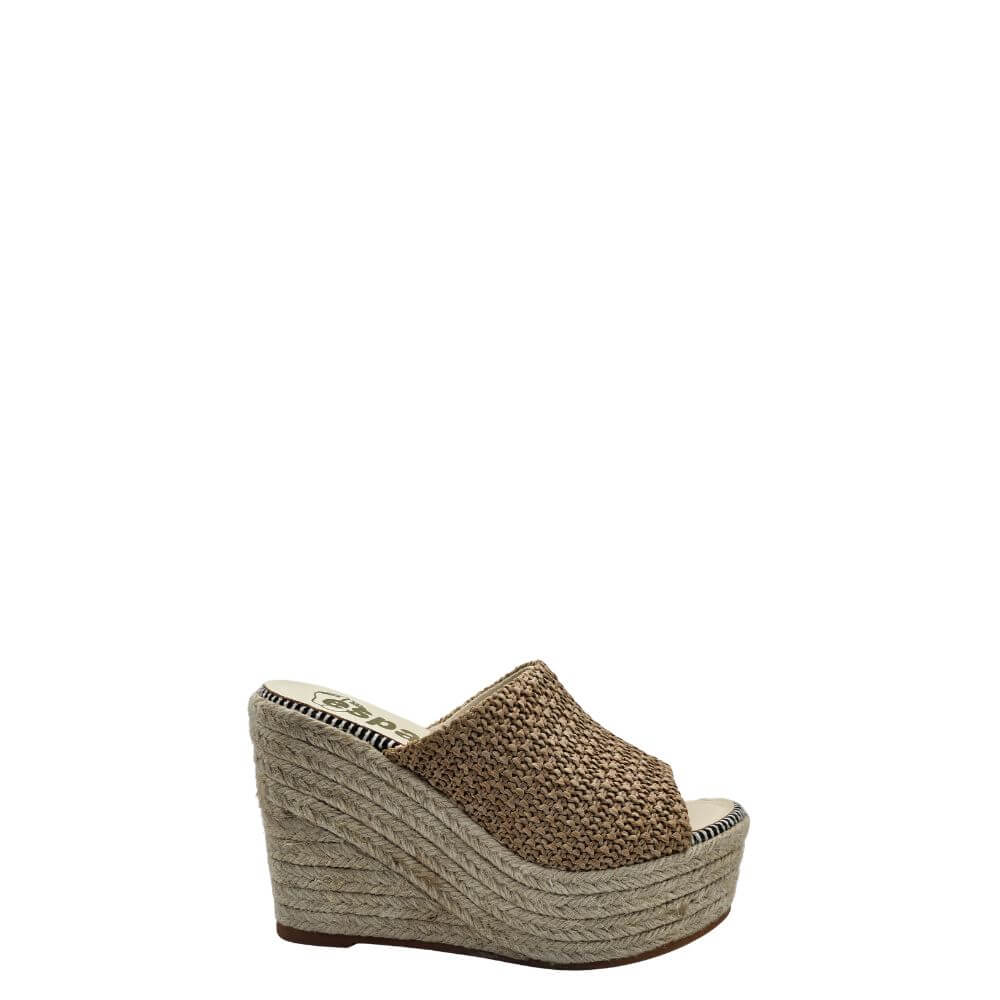 Espadrilles Flash Felia ciabatta con zeppa donna beige-p/e 2025