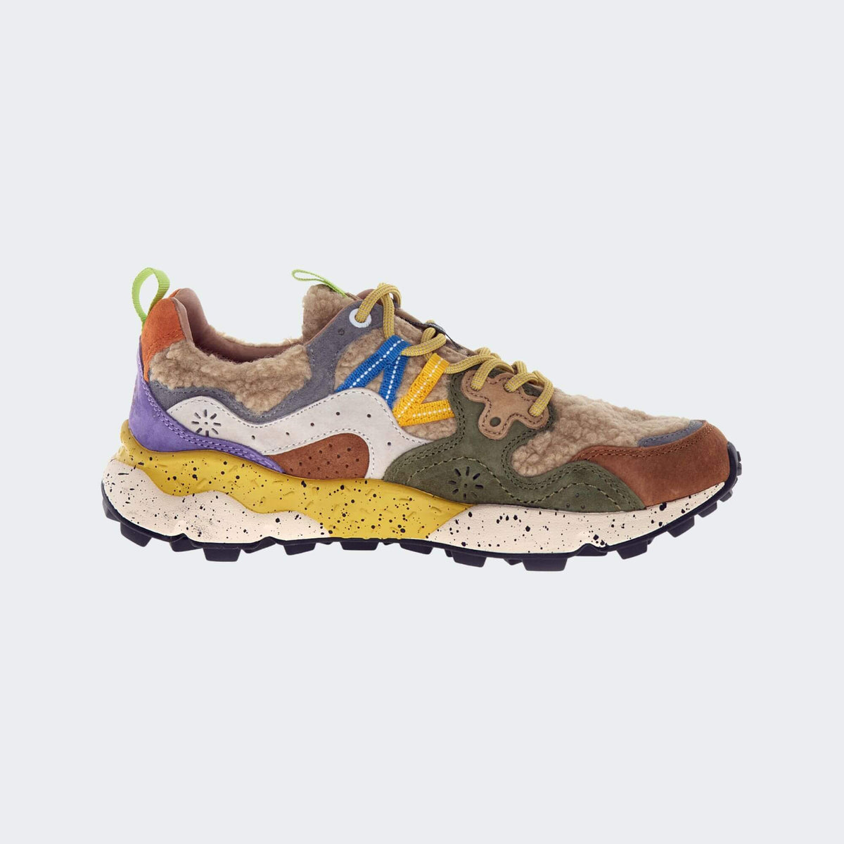 Flower Mountain YAMANO 3 sneakers donna teddy mud-grey-off white- a/i 2025