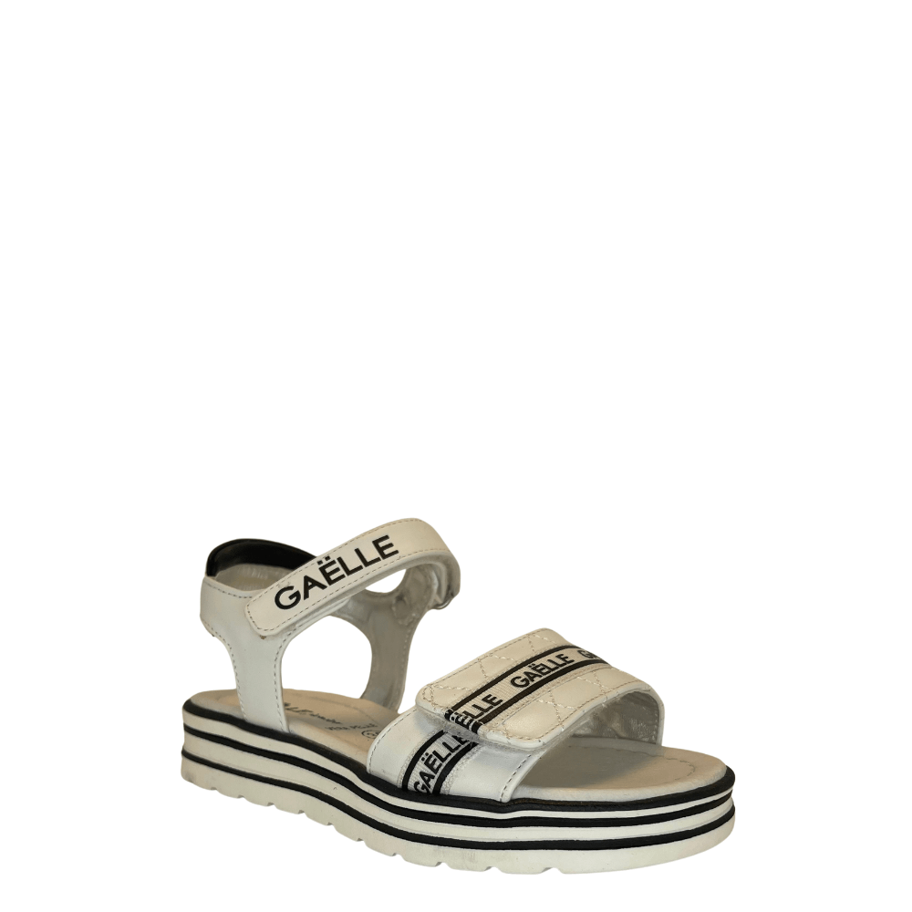 Gaelle G-1880 sandalo bambina bianco/nero - p/e 2023