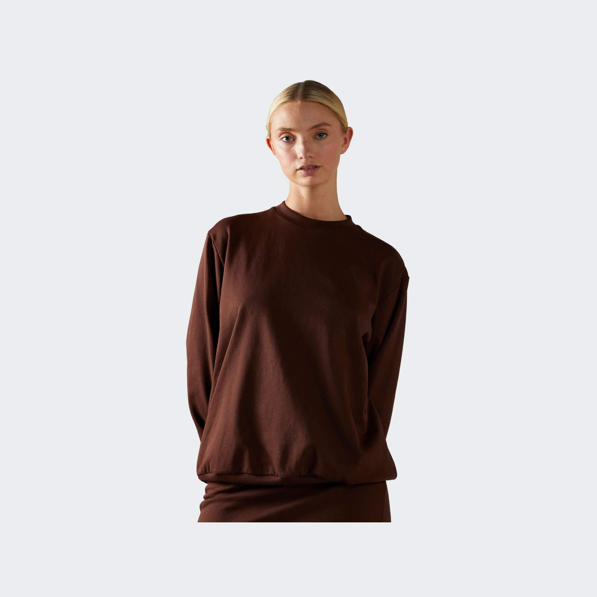 Glamour an 5322  felpa donna marrone - a/i 2025