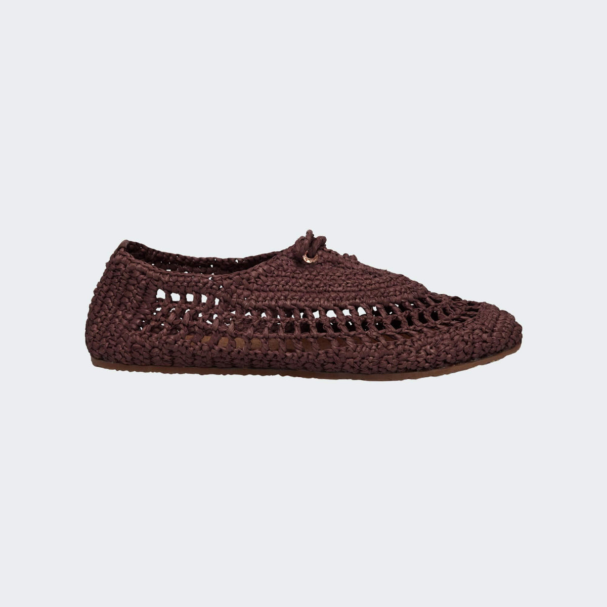 SUPERGA 3021 ballerina donna crochet in cotone intrecciato marrone cioccolato - p/e 2026