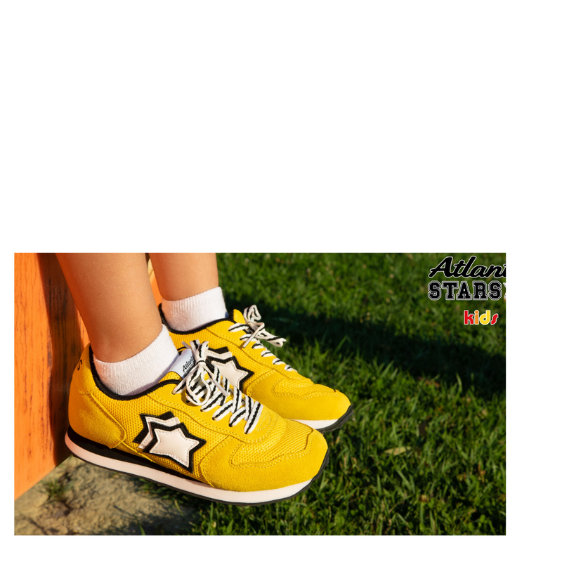 Atlantic Stars Icaro7 sneaker gialla e blu bambino lacci Les Chaussures Aulla