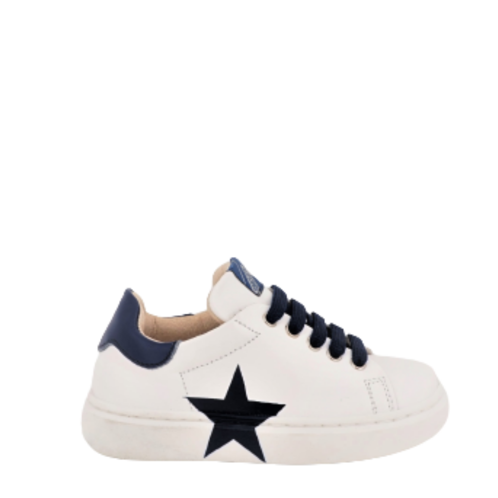 Sho.e.b.76 scarpa allacciata stella bianca e blu bambino