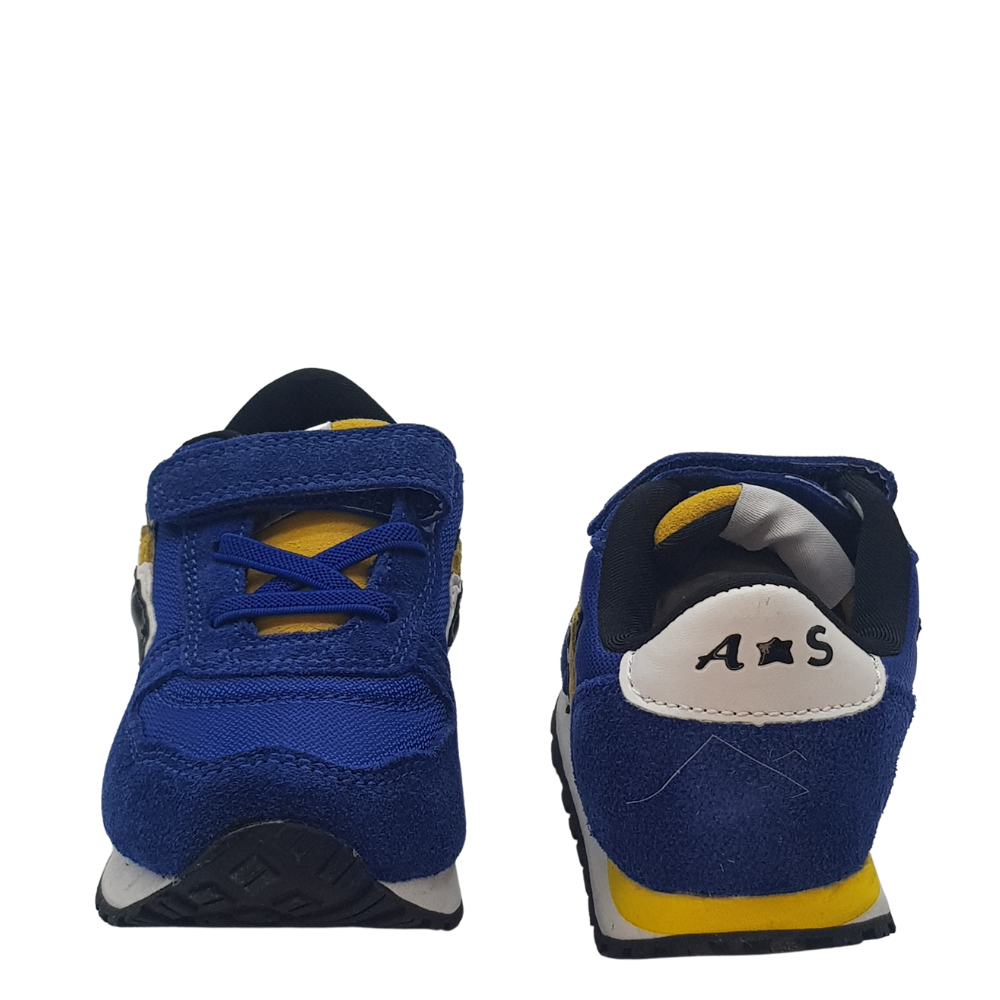 Atlantic Stars Ben58 sneaker blu/bianca/gialla velcro e lacci bambino - Collezione 2022