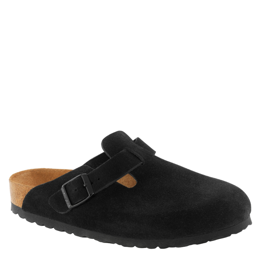 Birkenstock boston bs  scarpa sabot chiuso suede nero 0660473