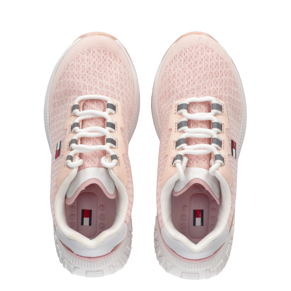 Tommy Hilfiger sneaker bambina bassa allacciata rosa / bianco